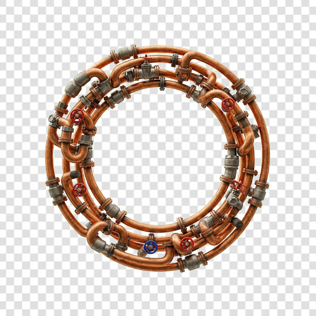 Moldura PNG com fundo transparente Tubos e Válvulas