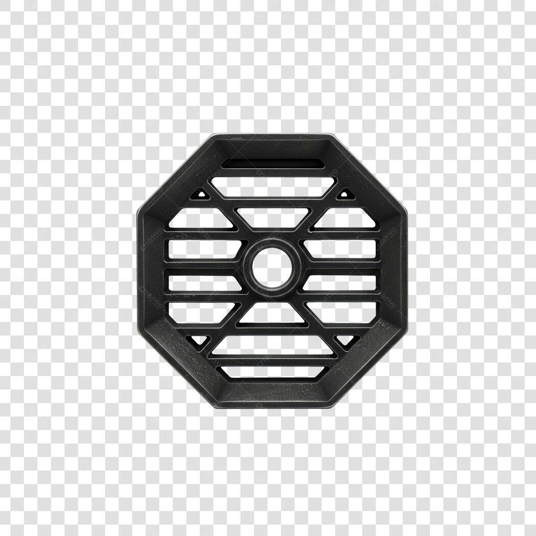 Mockup elemento octogonal PNG com fundo transparente