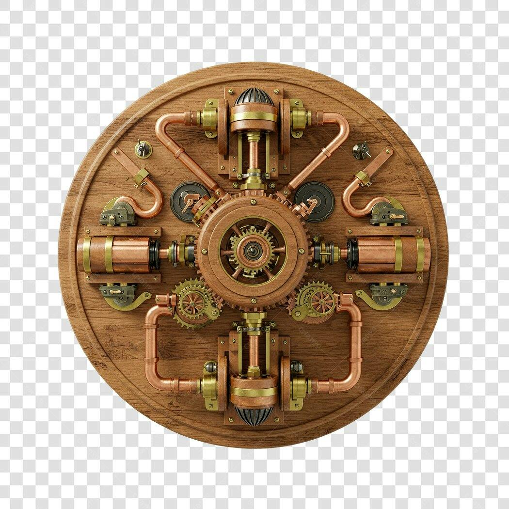 Logo PNG com fundo transparente Mecanismo Steampunk