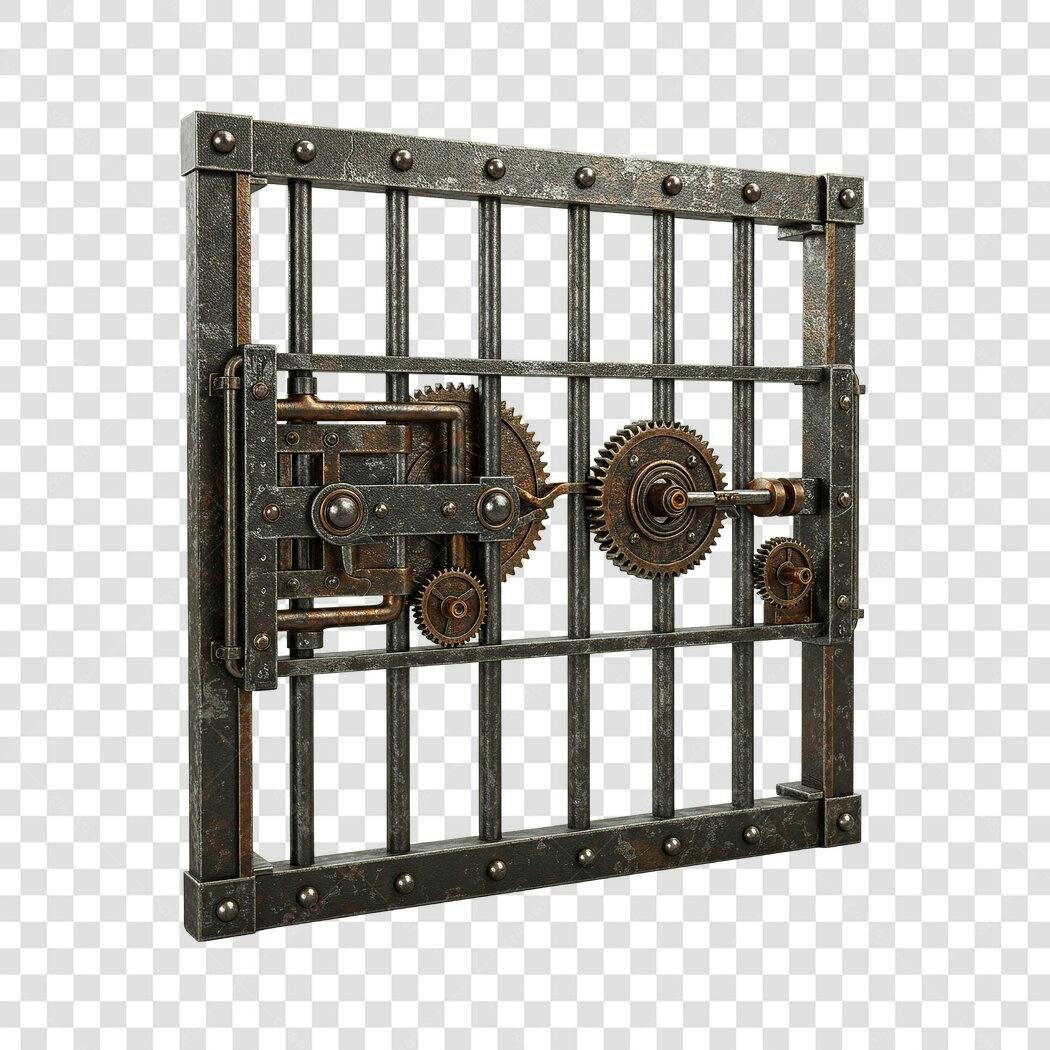 Mockup Porta de Cofre Estilo Steampunk PNG com fundo transparente