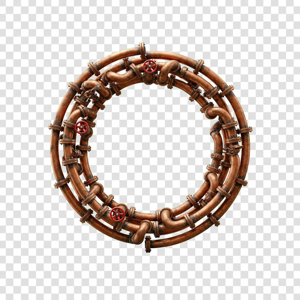 Moldura PNG com fundo transparente Tubos e Válvulas
