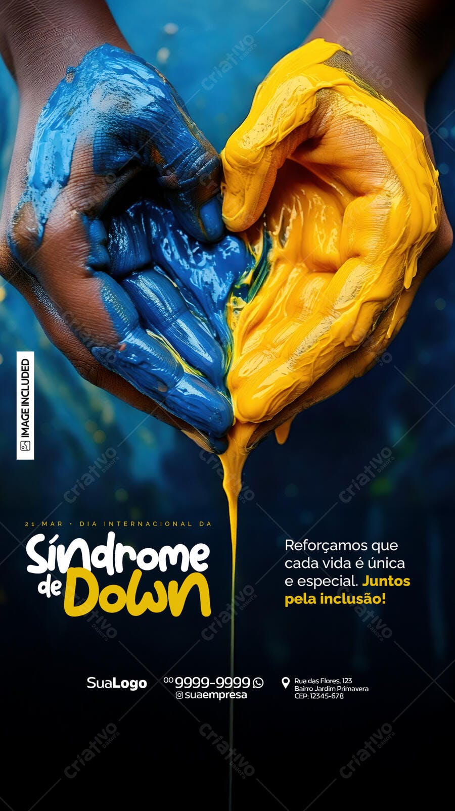 Flyer Dia Mundial da Síndrome de Down PSD Editável