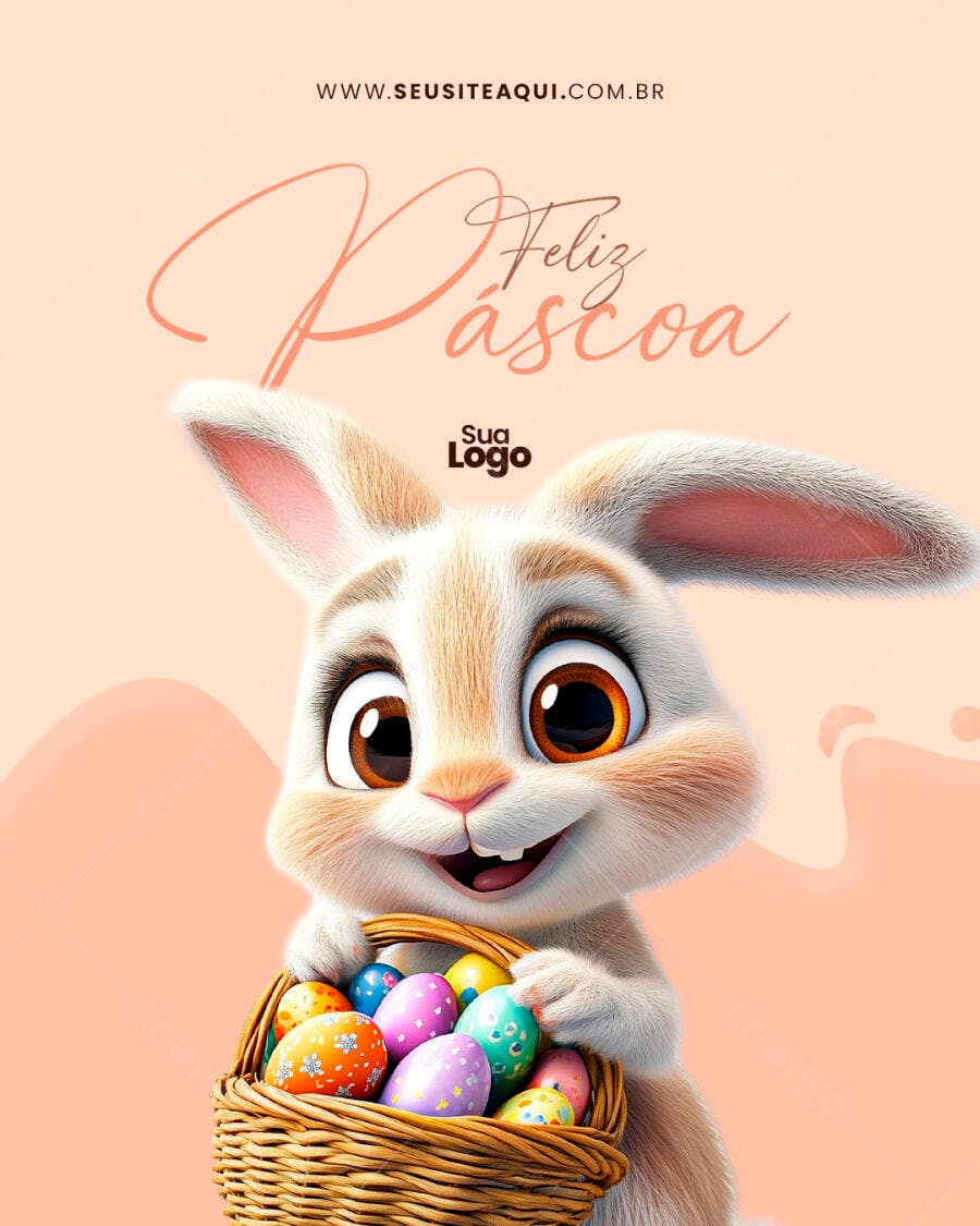 Flyer Páscoa PSD Editável