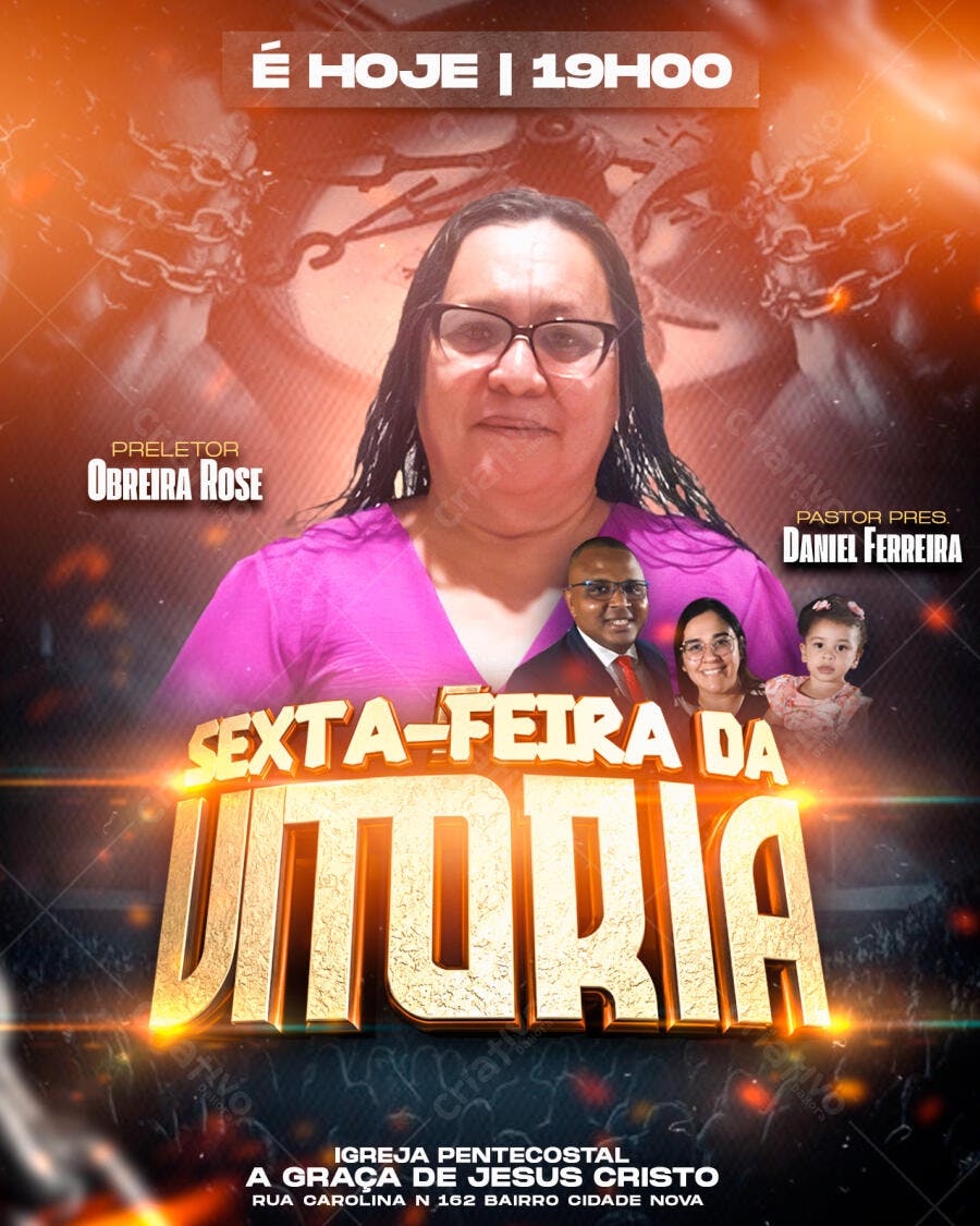 Flyer para Sexta-Feira da Vitória PSD Editável