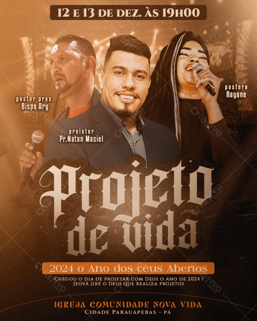 Flyer para Evento de Igreja PSD Editável