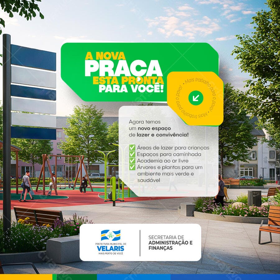 Flyer Inauguração Praça PSD Editável