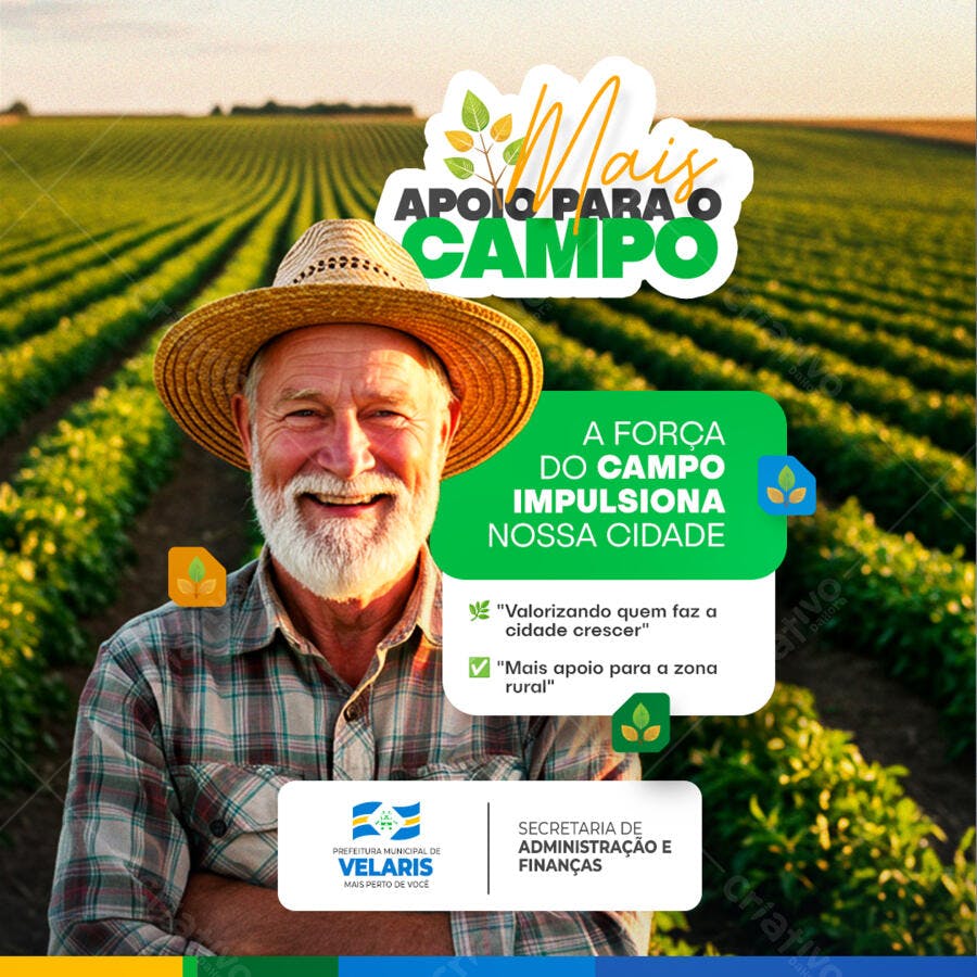 Post para Dia do Agricultor PSD Editável