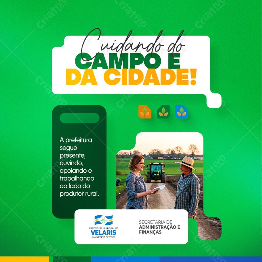 Postagem Redes Sociais Agricultura PSD Editável