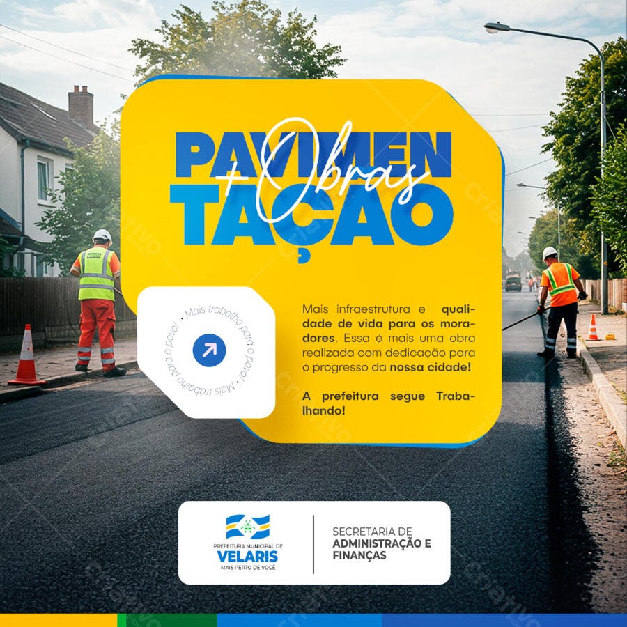 Post de Obras Públicas PSD Editável
