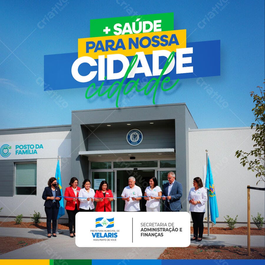 Flyer Inauguração Prédio Público PSD Editável