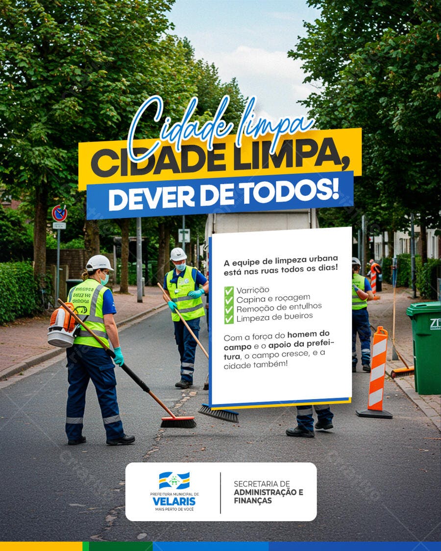 Flyer Cidade Limpa PSD Editável
