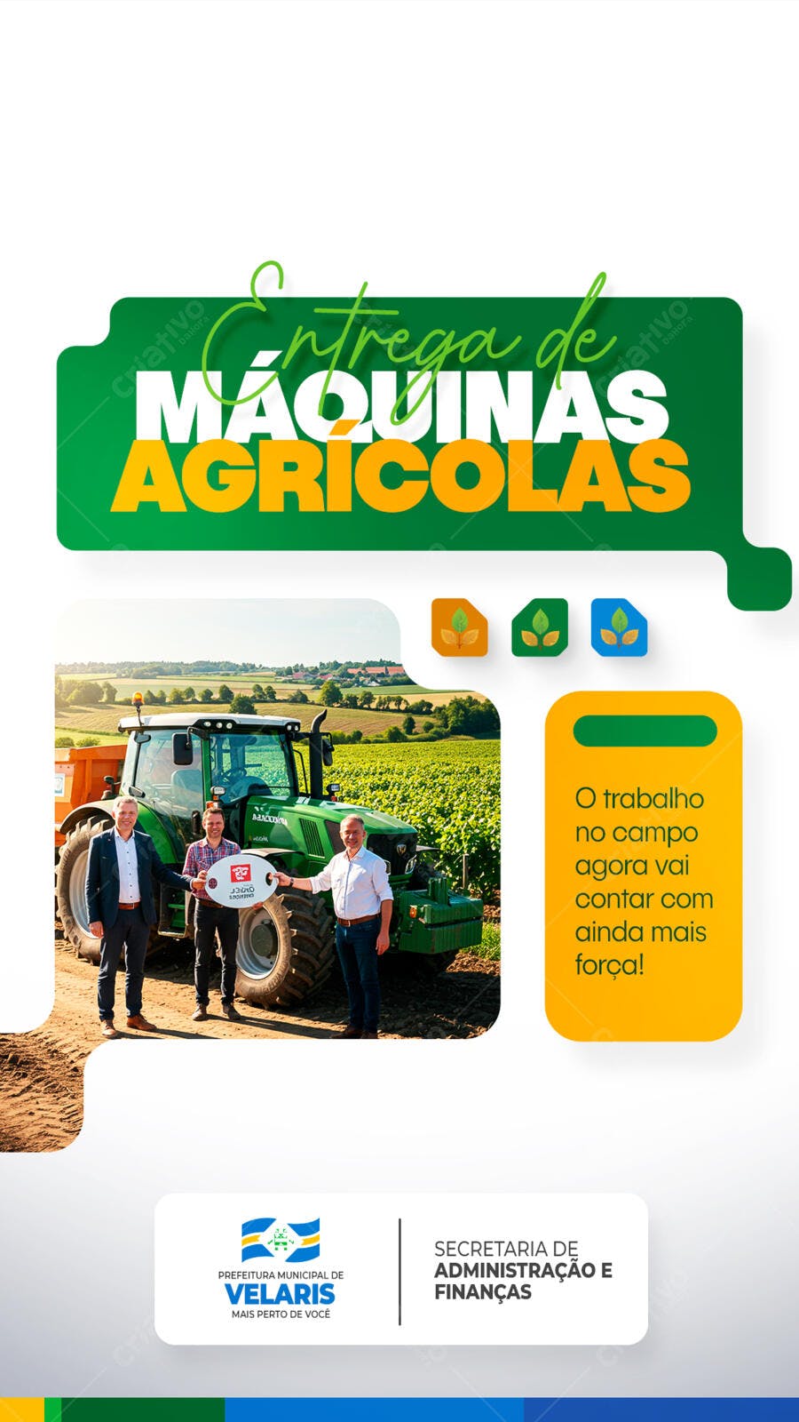 Flyer Entrega de Máquinas Agrícolas PSD Editável