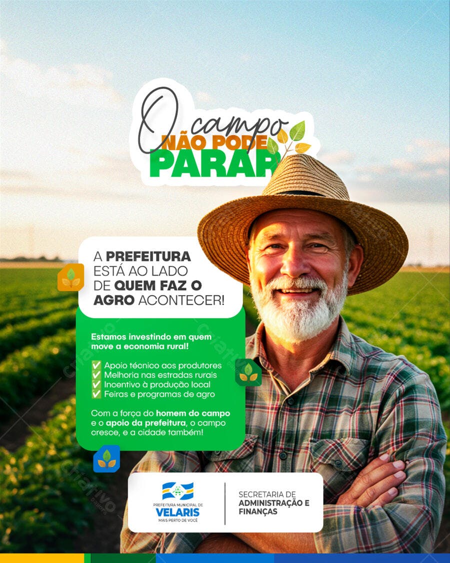 Post para Agricultura Familiar PSD Editável