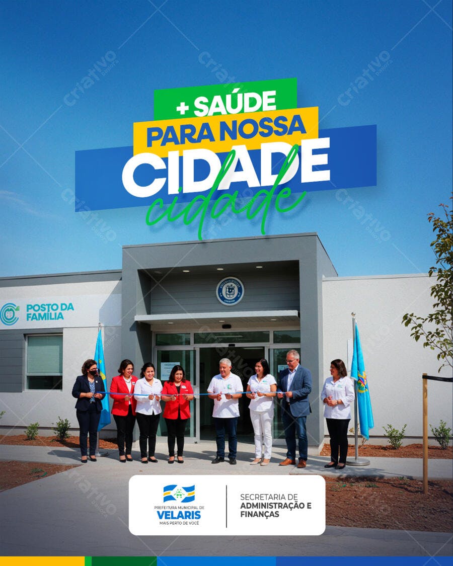 Flyer Inauguração Posto de Saúde PSD Editável