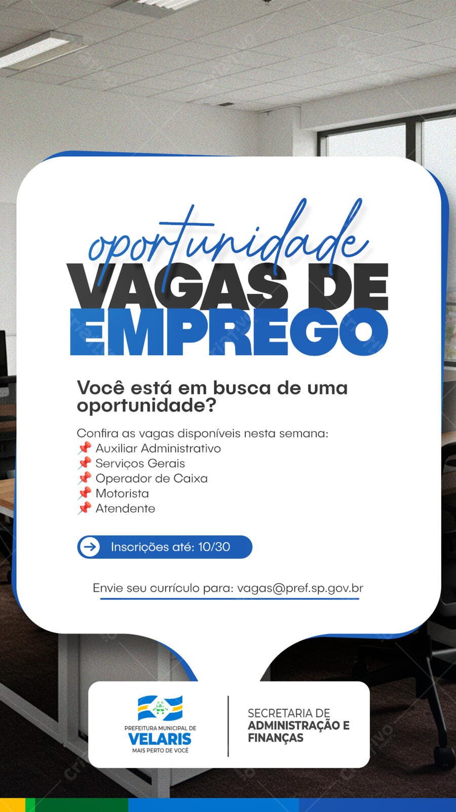 Flyer Vagas de Emprego PSD Editável