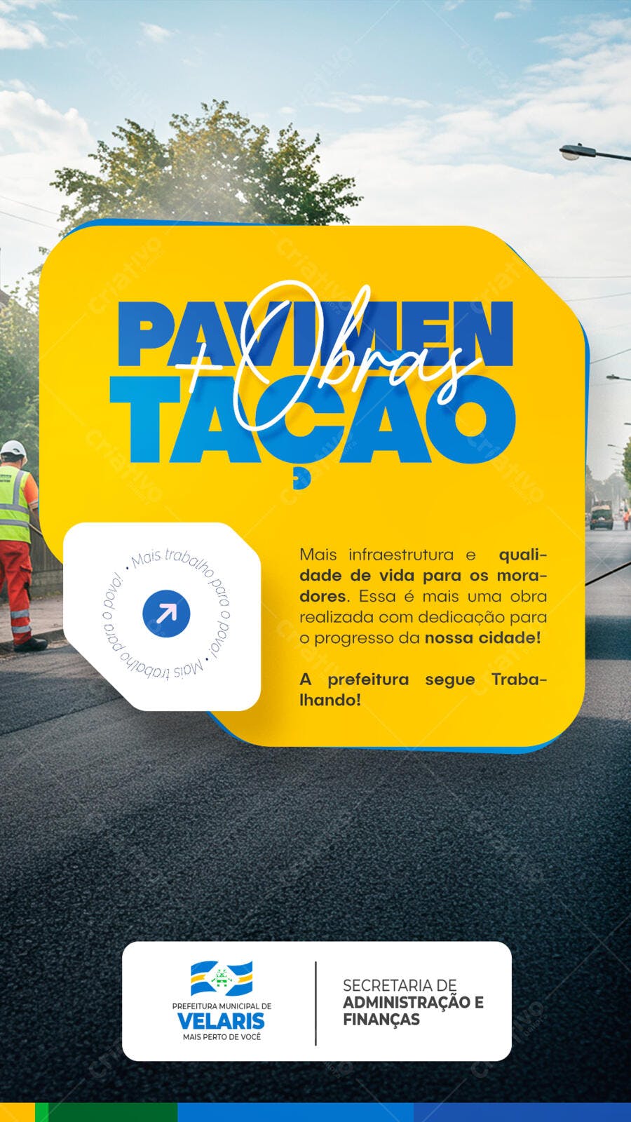 Flyer Obras Públicas PSD Editável