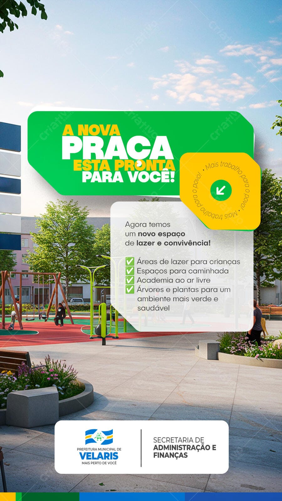 Flyer Inauguração Praça PSD Editável