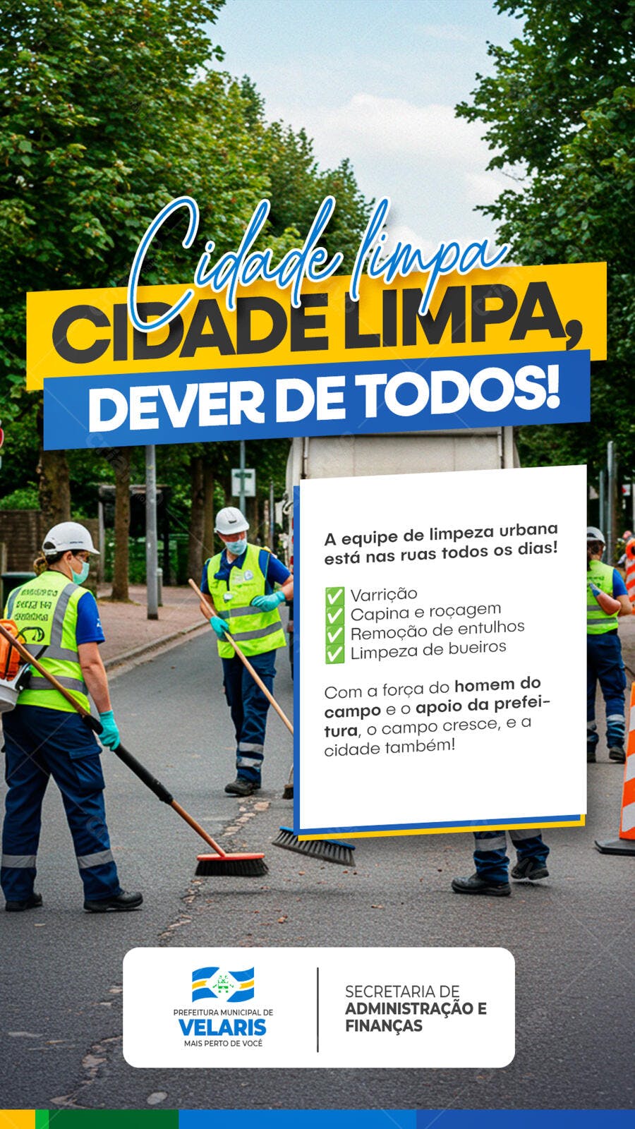 Flyer Cidade Limpa PSD Editável