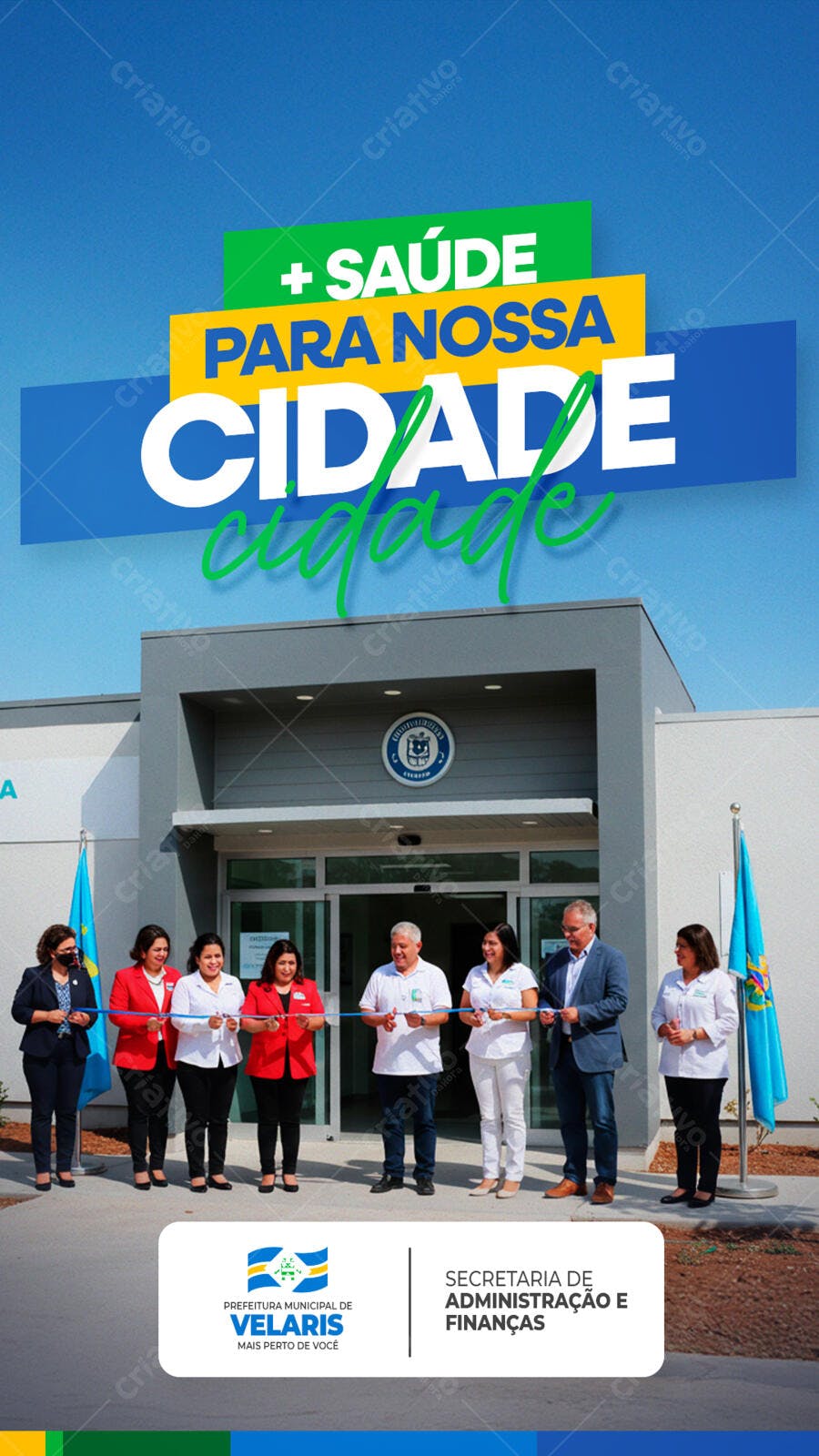 Flyer Inauguração de Centro de Saúde PSD Editável
