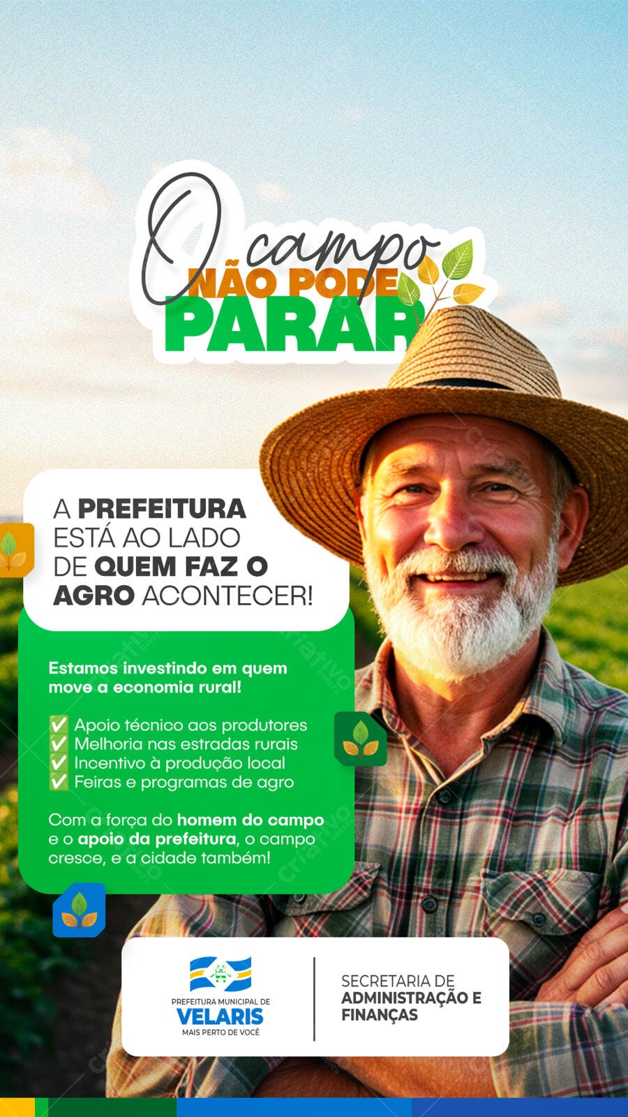 Flyer Apoio ao Agricultor PSD Editável