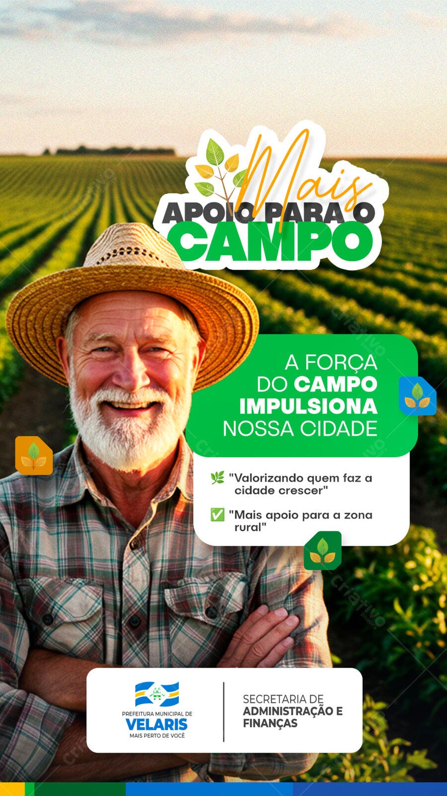 Flyer Apoio ao Campo PSD Editável