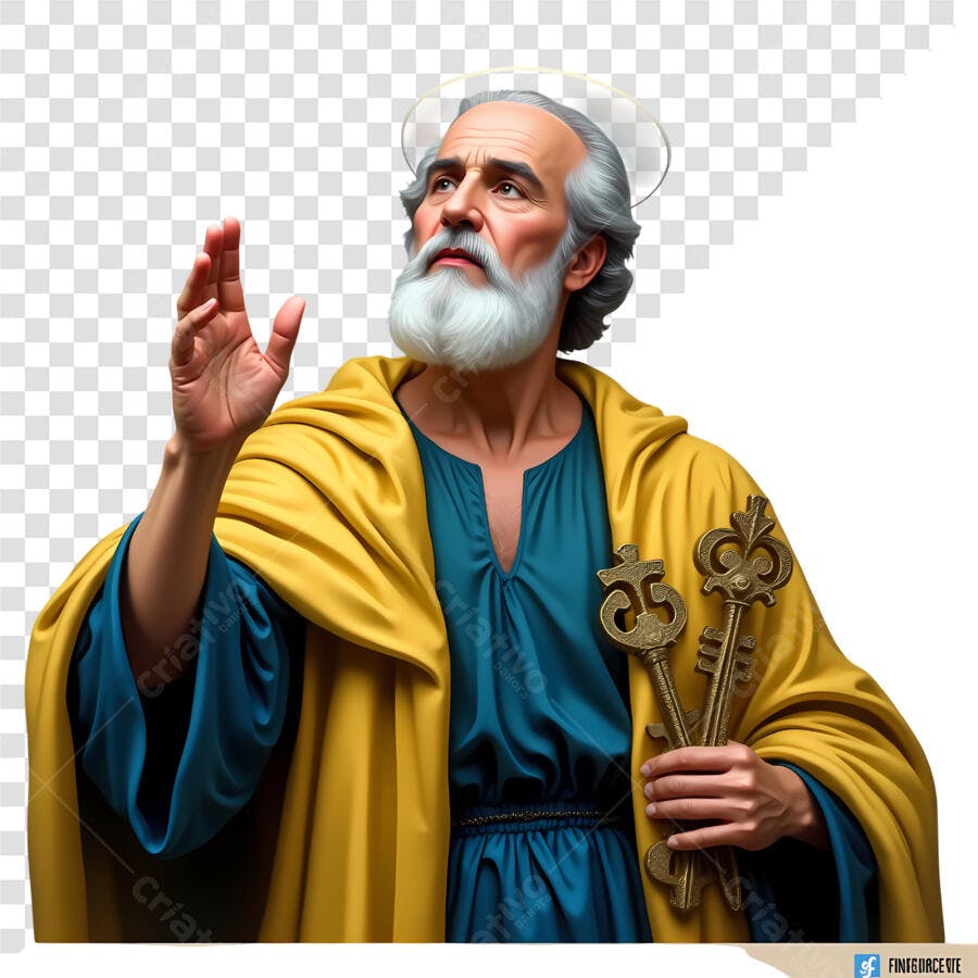 Arte Sacra São Pedro PSD Editável