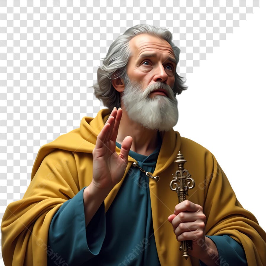 Imagem de Santo PSD Editável para Dia de São Pedro