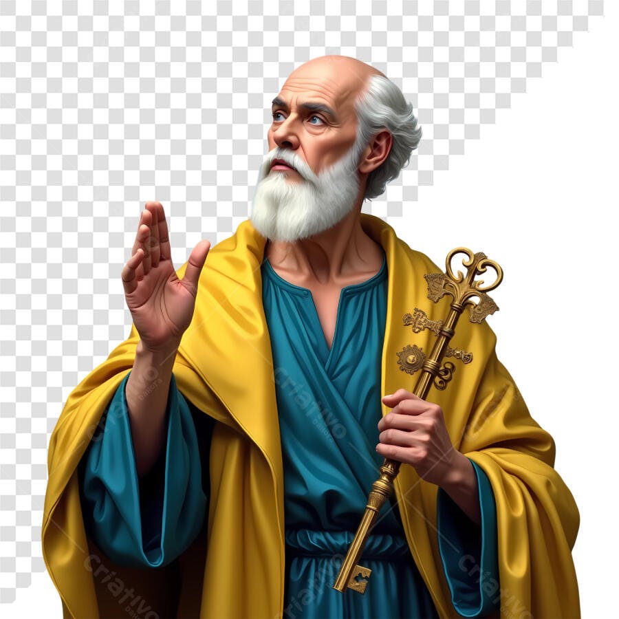Imagem Sagrada São Pedro PSD Editável