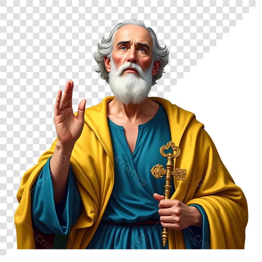 Imagem Sagrada de São Pedro PSD Editável