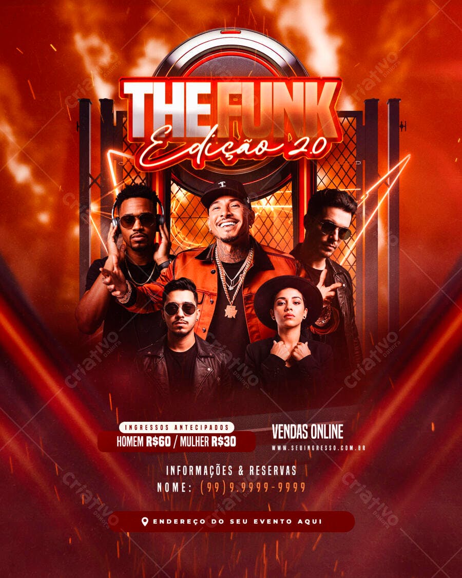 Flyer The Funk Edição 20 PSD Editável