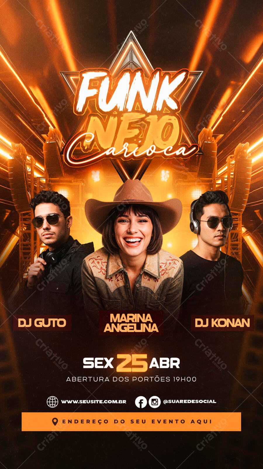 Flyer Festa Funk PSD Editável