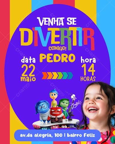 convite infantil divertidamente 2025