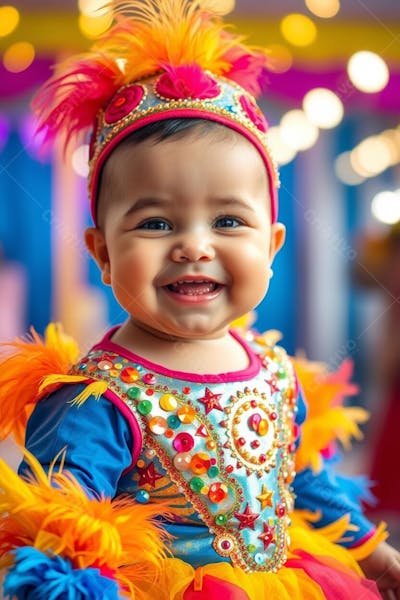 BEBÊ CRIANÇA FANTASIADO COM FANTASIA DE CARNAVAL (2)