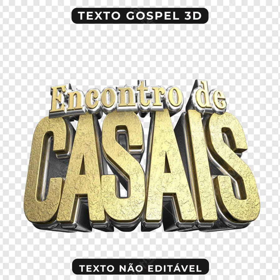 Selo 3D evento dourado e prata metalizado