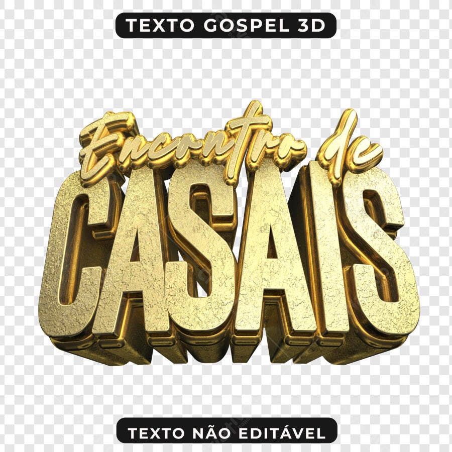 Selo 3D evento dourado texturizado