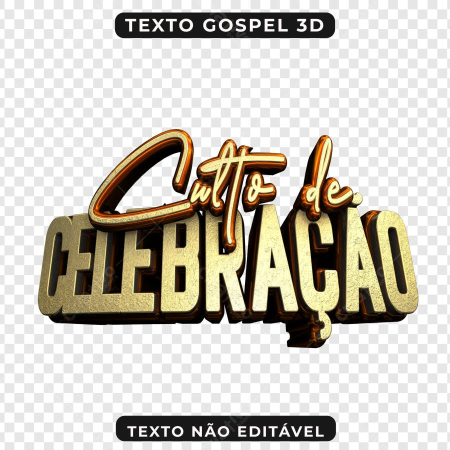 Selo 3D evento dourado e marrom texturizado