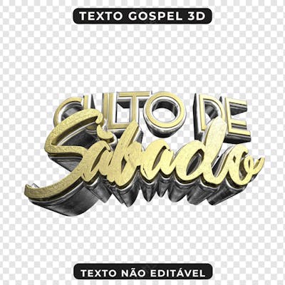 PSD FLYER CULTO DE SÁBADO 3D