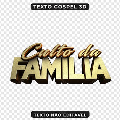 PSD CULTO DA FAMÍLIA 3D