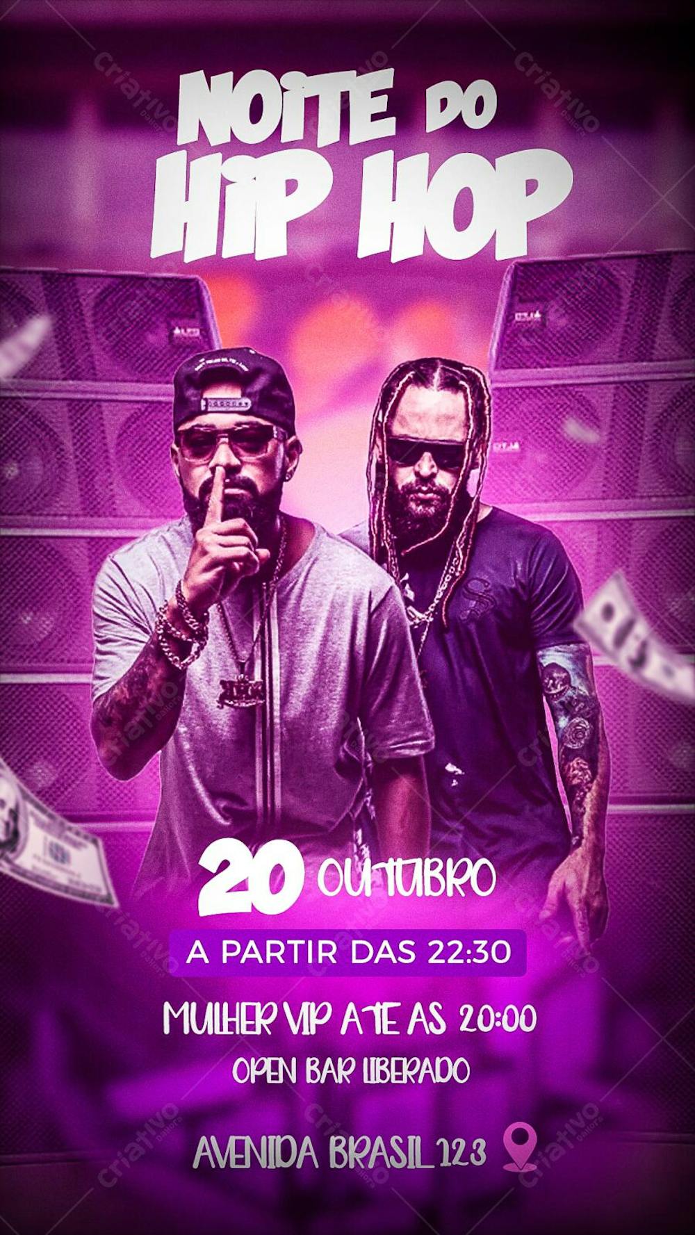 FLAYER NOITE DO HIP HOP