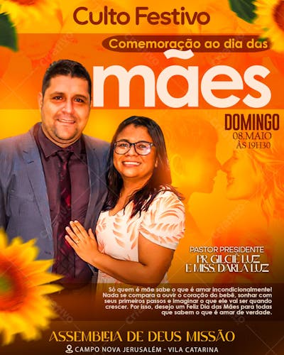 PSD CULTO DIA DAS MÃES