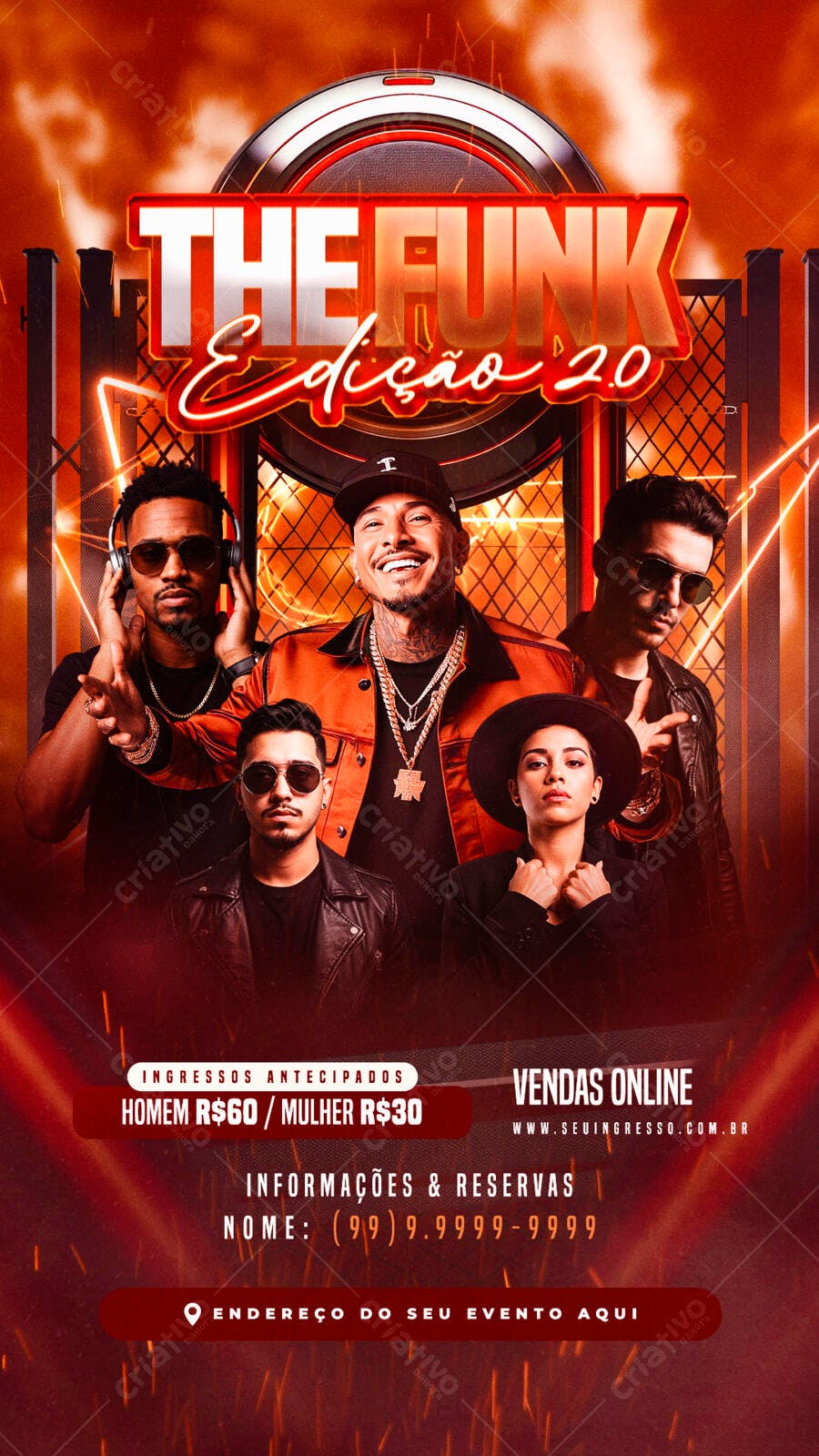 Flyer para Evento de Funk PSD Editável