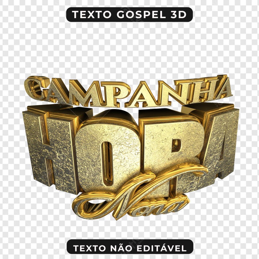 Selo 3D promocional dourado metalizado