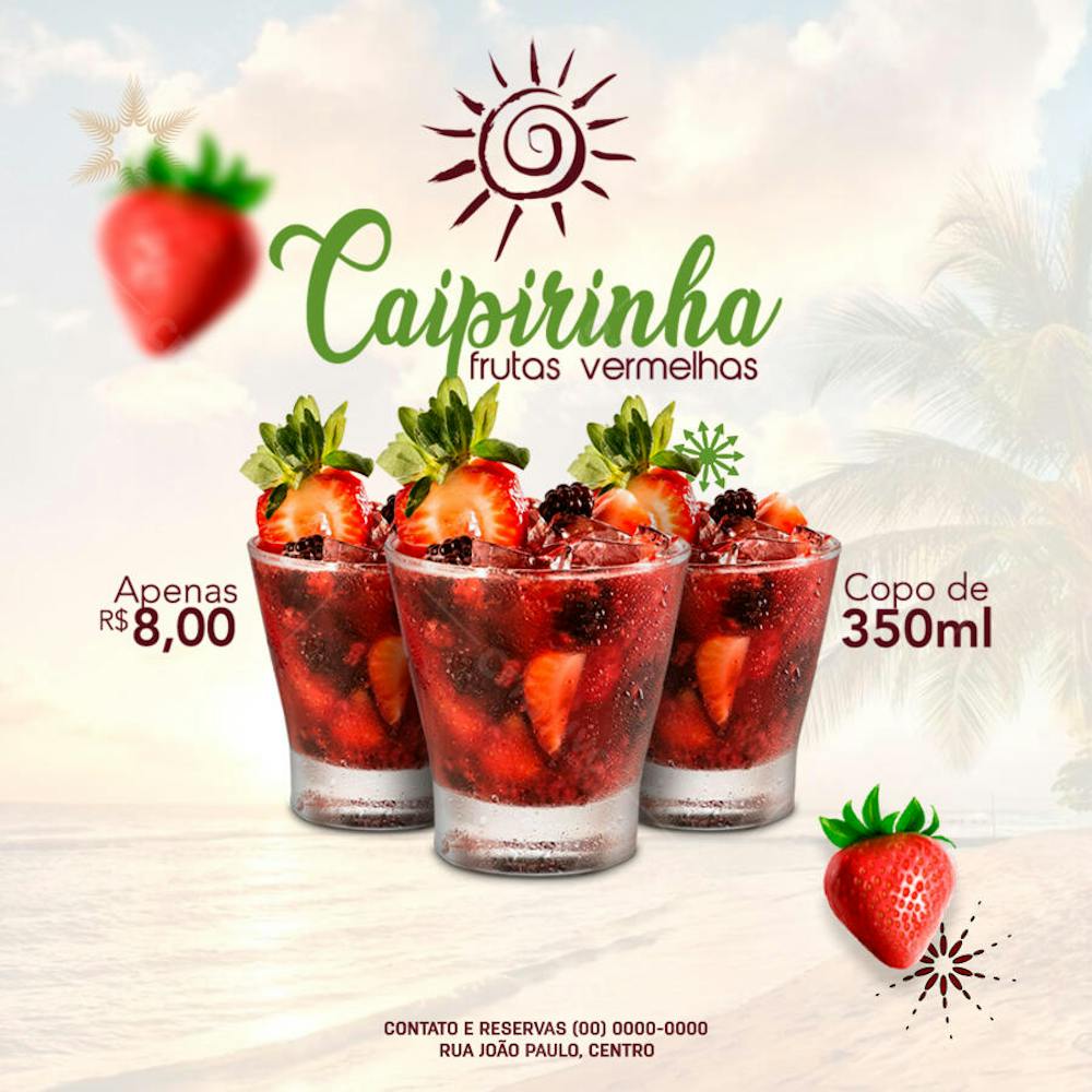 PSD - FLYER CAIPIRINHA