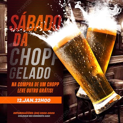 PSD FLYER CHOPP GELADO
