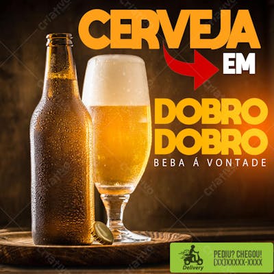 FLYER CERVEJA EM DOBRO
