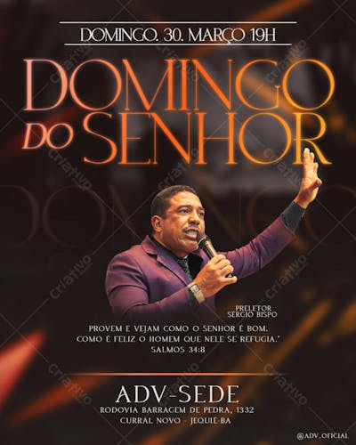 CULTO DOMINGO DO SENHOR