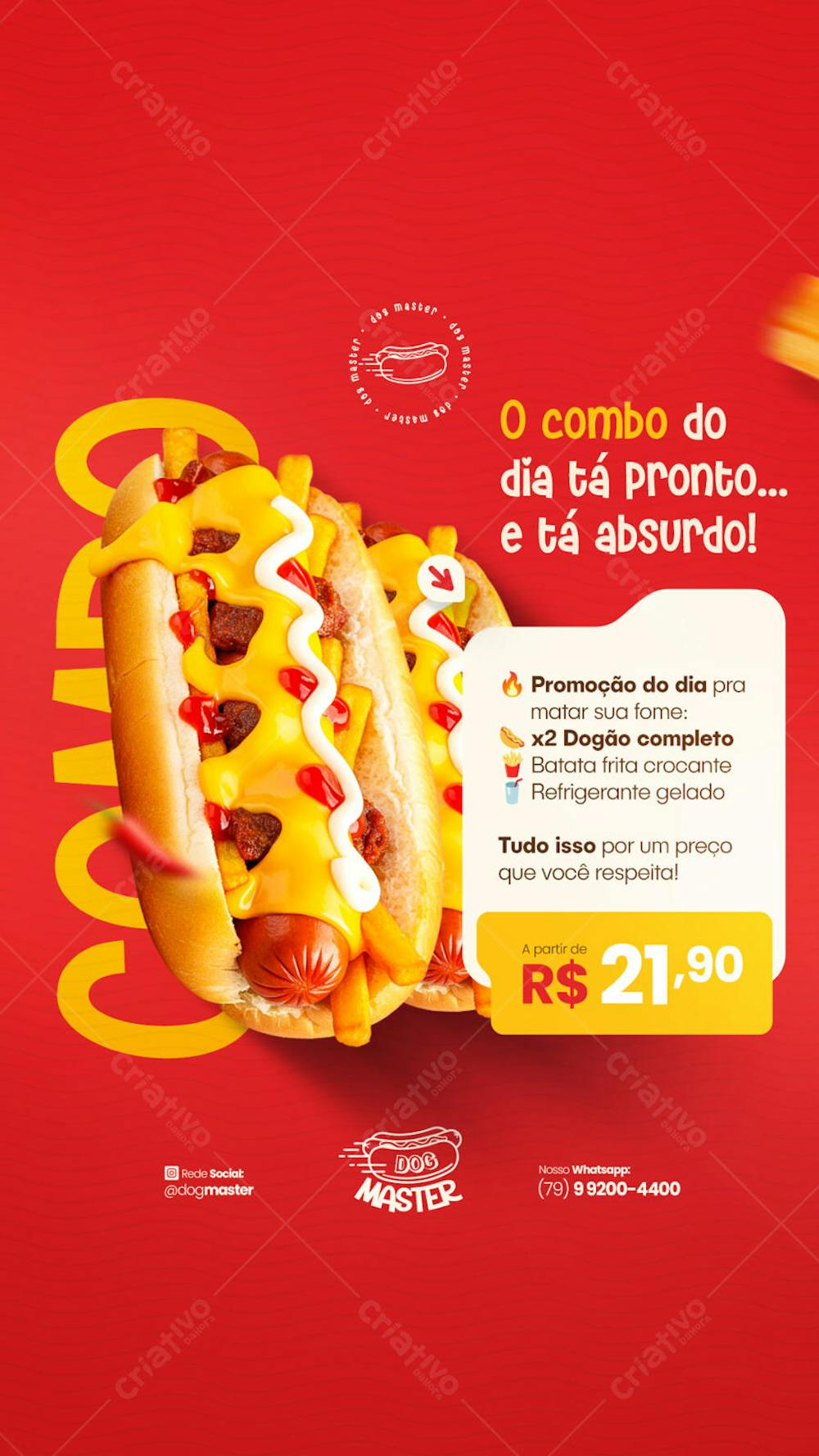 Hot Dog Cardápio Lanche Cachorro quente promoção Hamburgueria Lanchonete PSD (5)