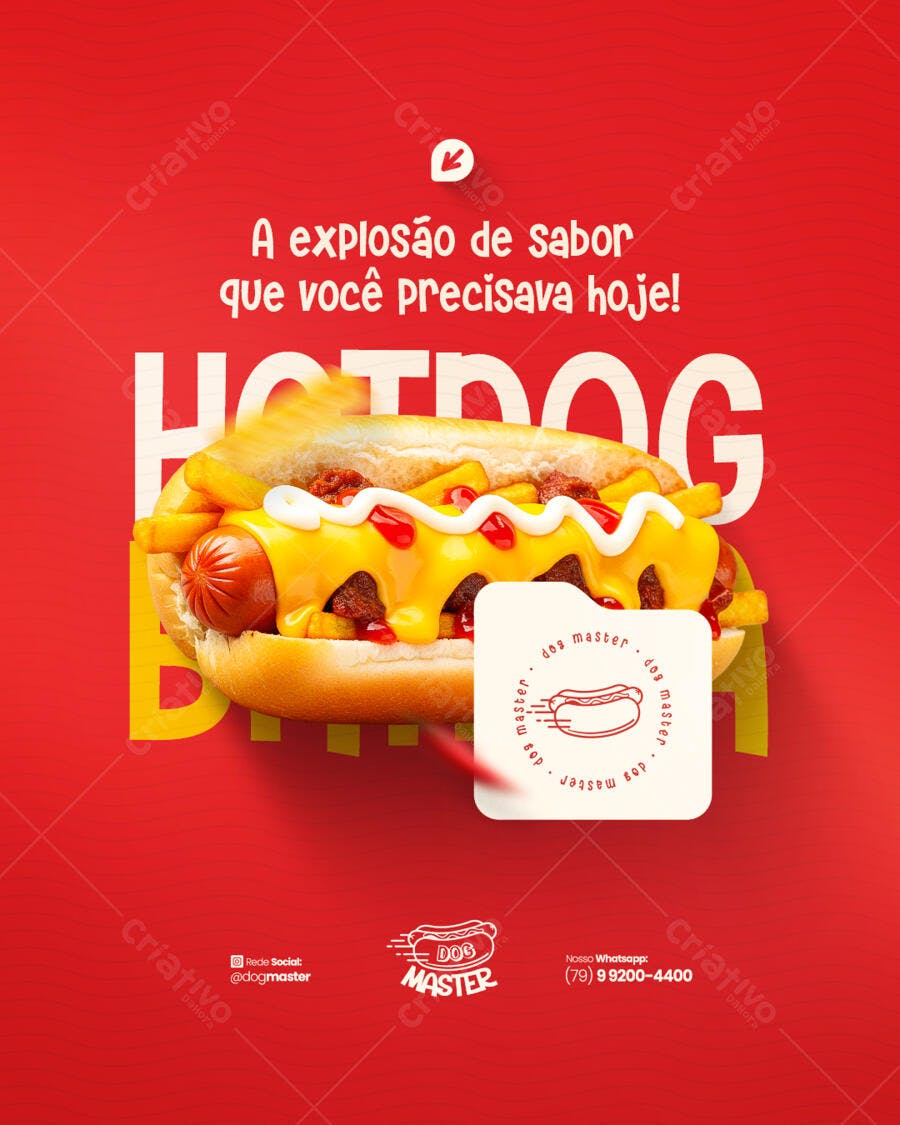 Hot Dog Delicioso PSD Editável