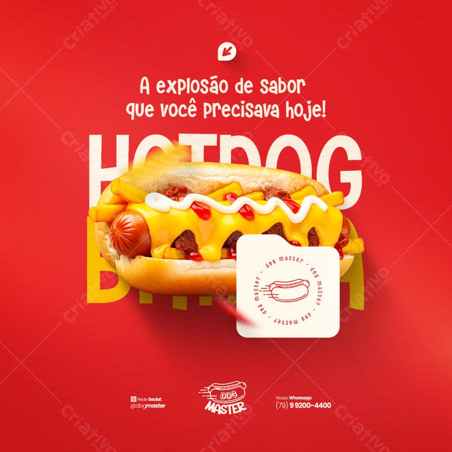 Hot Dog Delicioso PSD Editável