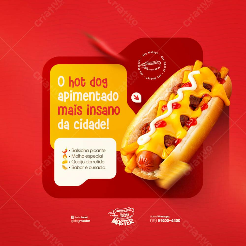 Hot Dog Cardápio Lanche Cachorro quente promoção Hamburgueria Lanchonete PSD (28)